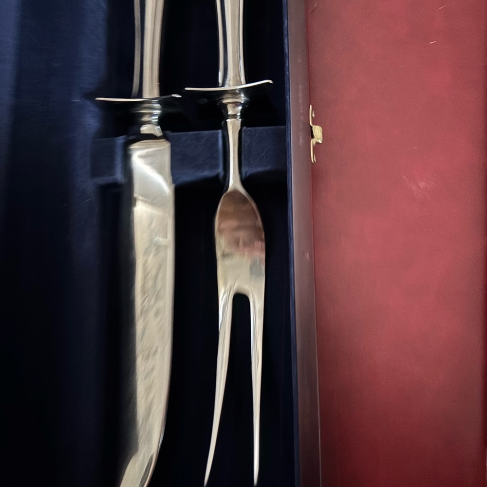 Elegant Stainless Steel Carving Set